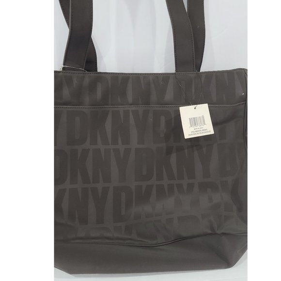 🧡NEW VINTAGE DKNY CLASSIC LARGE DARK BROWN TOTE NWT - Picture 2 of 11